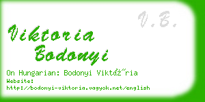 viktoria bodonyi business card